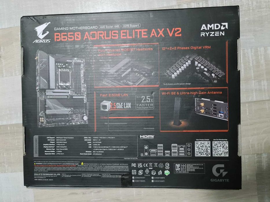 Gigabyte B650 Aorus Elite Ax V2 - cu garantie pana in Septembrie 2027