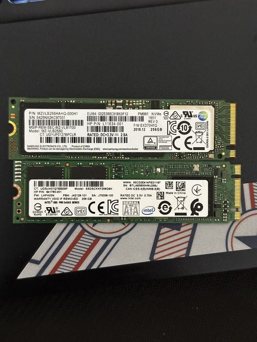 SSD-uri 256GB cu viata peste 92% SATA NVME M2