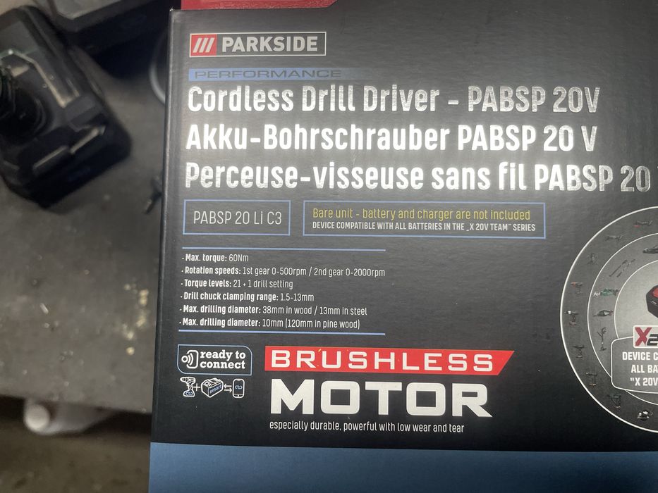 Винтоверт parkside 20v