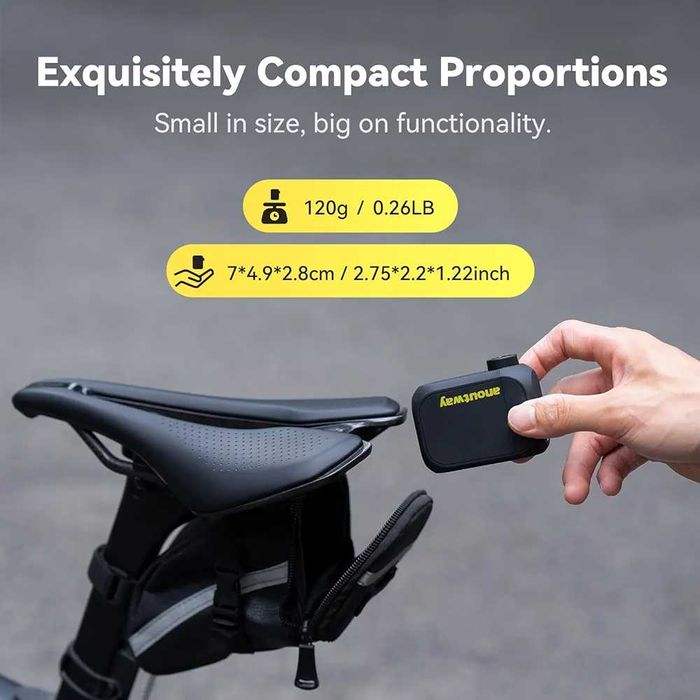 Чисто нова МИНИ Електрическа Помпа за Велосипед, Джобен Звяр (120 PSI)