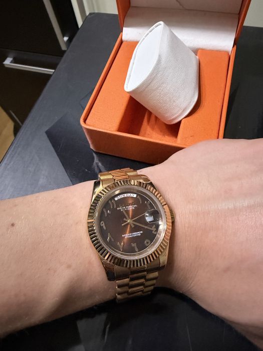 Seiko Mod custom made by Daydate Rose Gold Arabic Dial