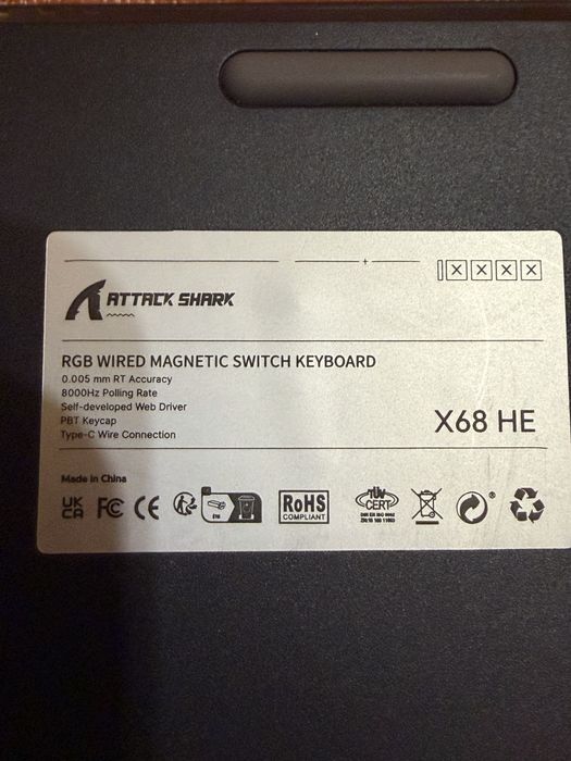 Клавиатура Attack Shark x68he