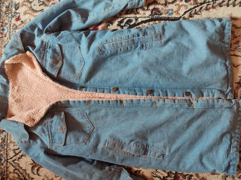 Джинсовая куртка размер 46. Теплое