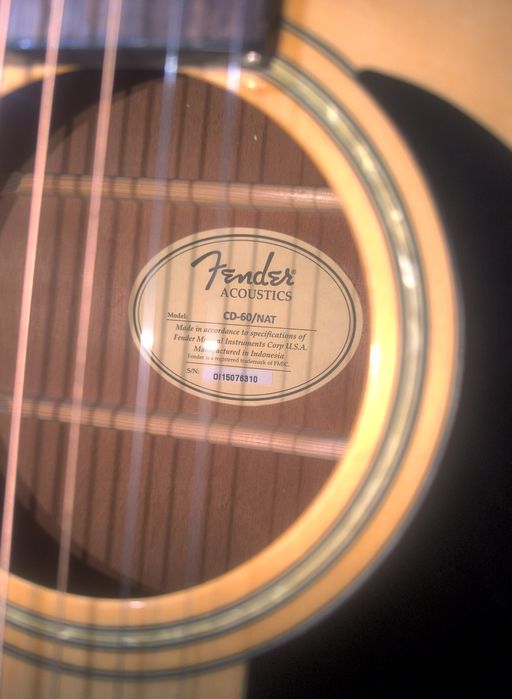 Fender cd 60 nat Чехол, кападастер, ремешок и подставка.
