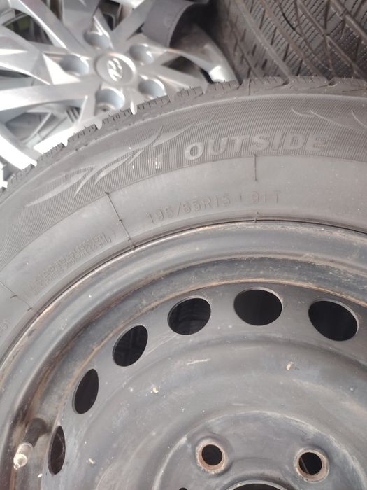 Шина с дисками и калпаки