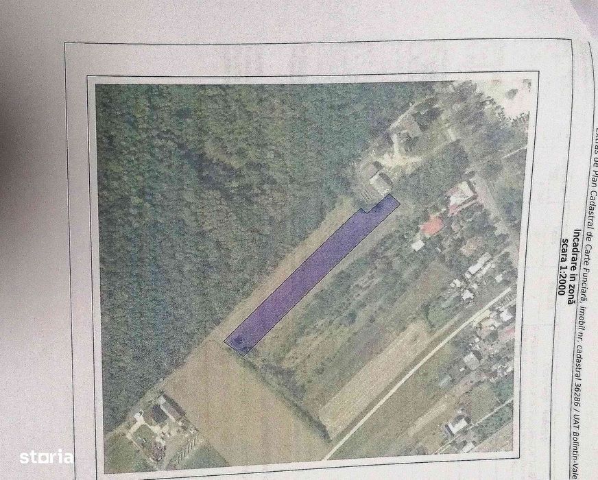 Teren intravilan,langa padure-4700m, Malu Spart- Bolintin Vale.