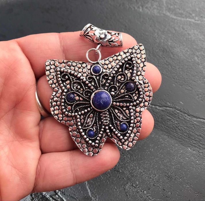 Pandativ/Medalion Argint 925 cu Pietre Semipretioase Lapis Lazuli