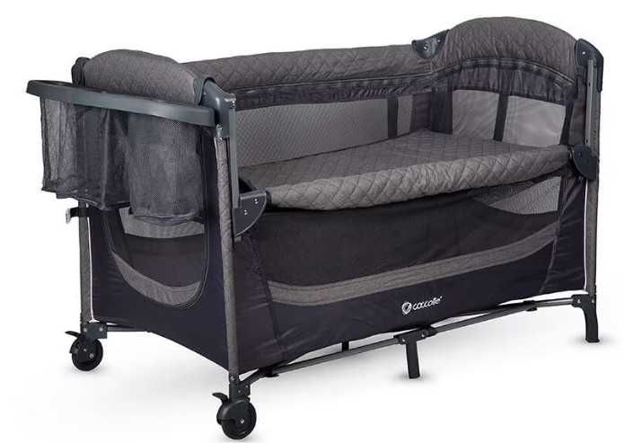 Patut co-sleeper Insieme si Saltea bebe cocos 3D, 120x60 cm, Saltsib