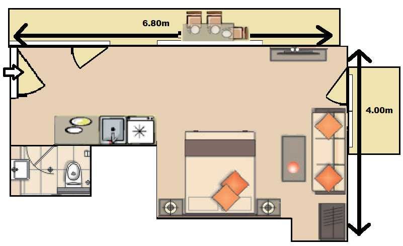 Дава се под наем Едностаен апартамент в Несебър - 28 кв.м за 1530 € - Снимка #16