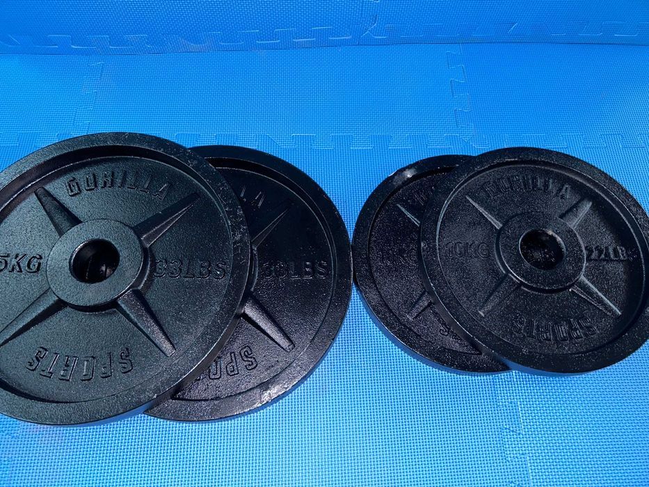 Set discuri Olimpice din fontă 50 kg 2x15 kg 2x10 kg 50/51 mm
