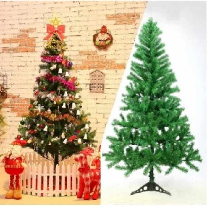 Brad Artificial de Craciun 90 cm, Suport Inclus + Instalatie 100 Led