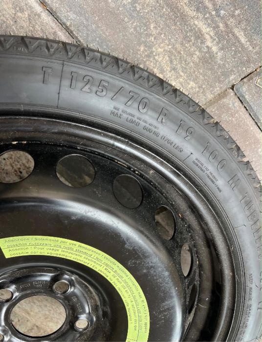 Roata rezervă Slim originală Audi A4 B6 B7 B8 125 / 70 R19