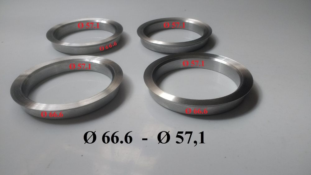 Inele de centrare Aluminiu 66.6 x 57.1 VW Audi Seat Skoda Mercedes