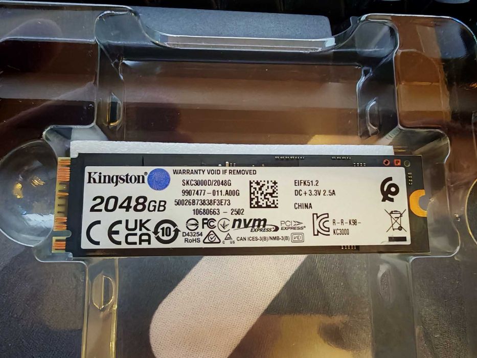 НОВ ! SSD Kingston KC3000 2TB M.2 2280 NVMe PCIe Gen 4.0