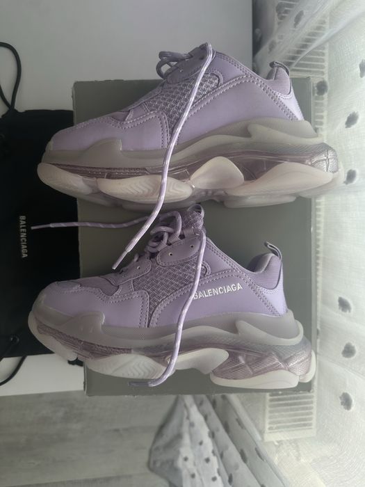 Sneakers dama Balenciaga Triple S Clear Sole,noi in cutie,marimea 38