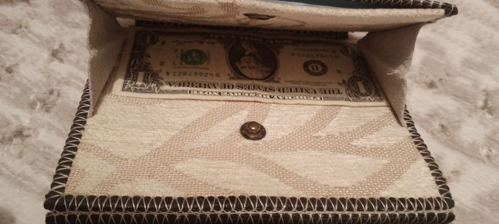 Кожаная барсетка ручной работы