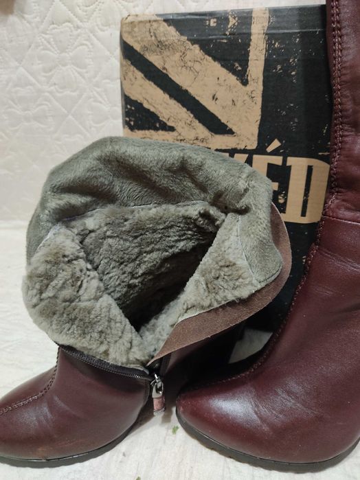 Зимние  кожаные сапоги 39