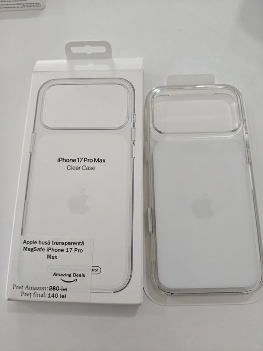 Husa Apple iPhone 17 Pro Max Transparentă, MagSafe