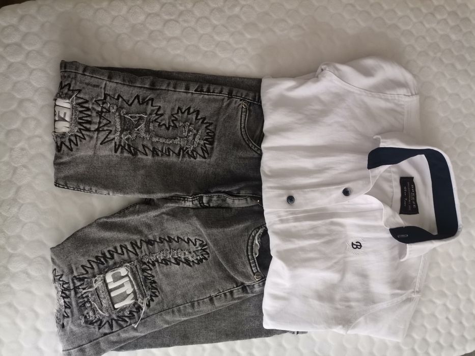 Дънки с ризка за първи учебен