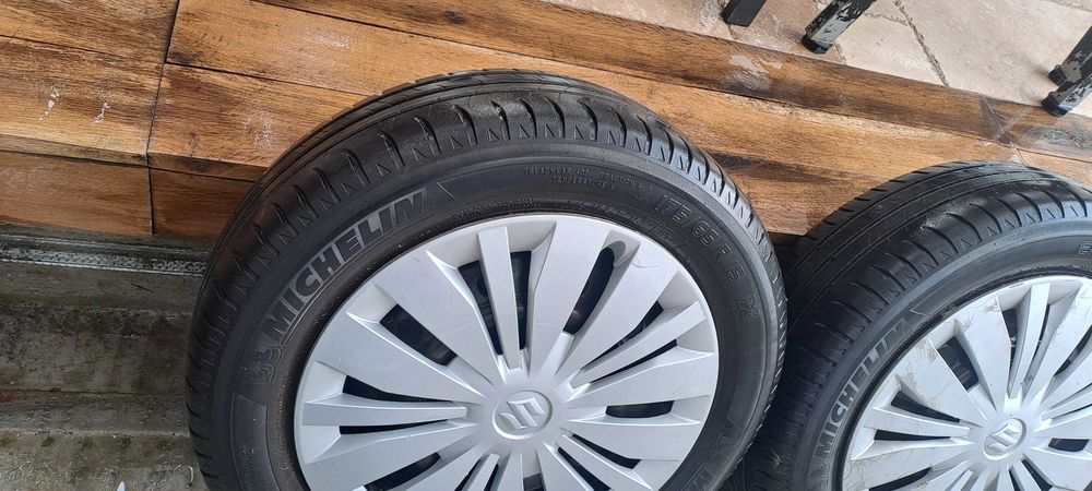 Roti Complete Suzuki – Anvelope Michelin 175/65 R15 – Jante Otel cu Capace Originale