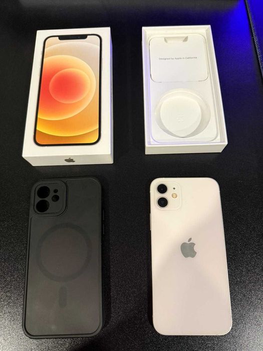 iPhone 12, 128GB, White, 81% батерия, КАТО НОВ