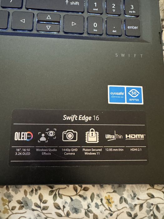 Acer Swift Edge 16 (SFE16-43) 32GB RAM  1TB SSD
