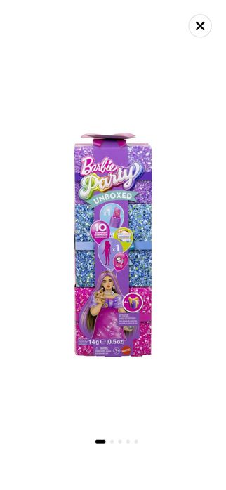 Кукла барби unboxed Кукла Barbie, Party Unboxed Reveal, Лилава рокля