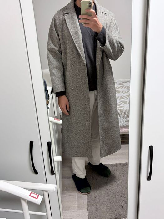 Пальто серое, бренда Maltex Moda унисекс