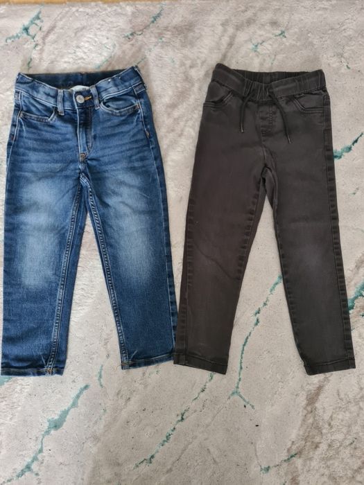 Lot 2 jeans bleumarin H&M/Waikiki, marimea 110