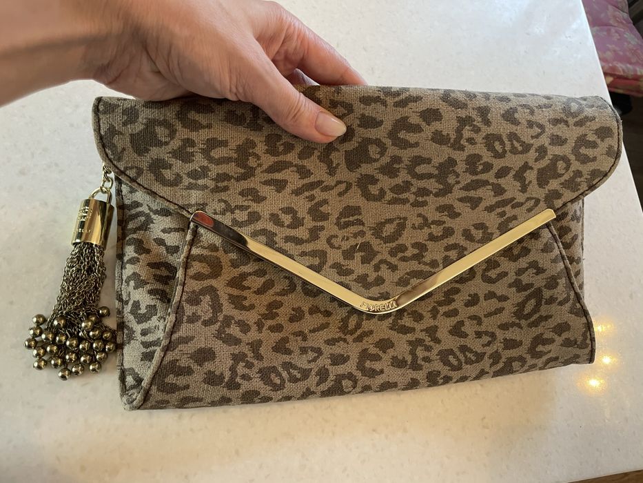 Клатч тканевый леопард