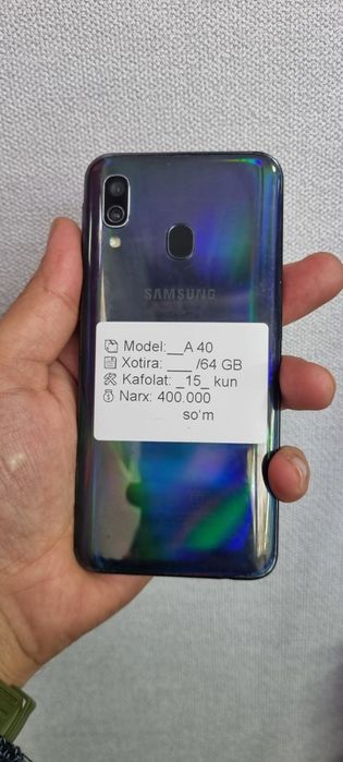 Samsung a40, 64gb ekran almashgan