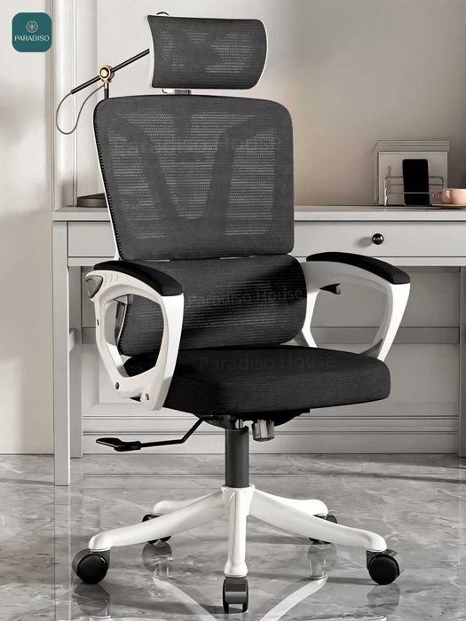 Кресло компьютерное офисное кресло с подножкой кресло с откидной спинк