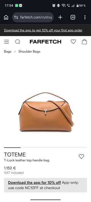 Geantă piele TOTEME  T-Lock made in italy