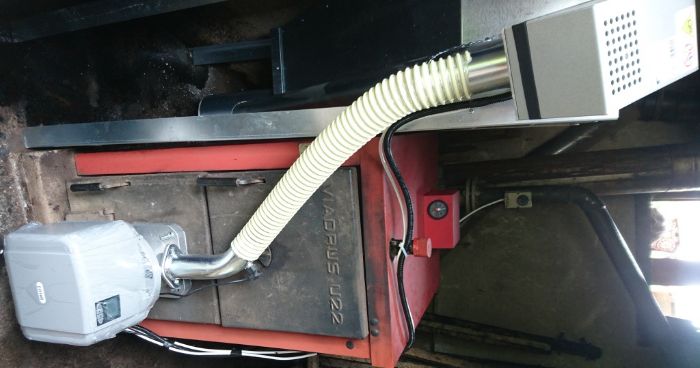 Пелетна горелка Фероли Ferroli SUN P7N с бункер и безжичен термостат