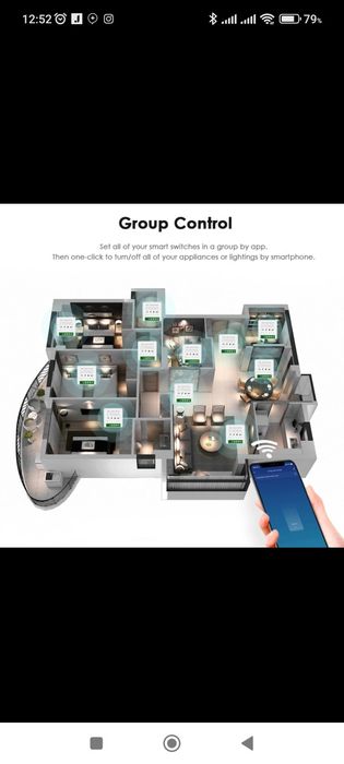 Smart wifi kluchatel 220v 16A