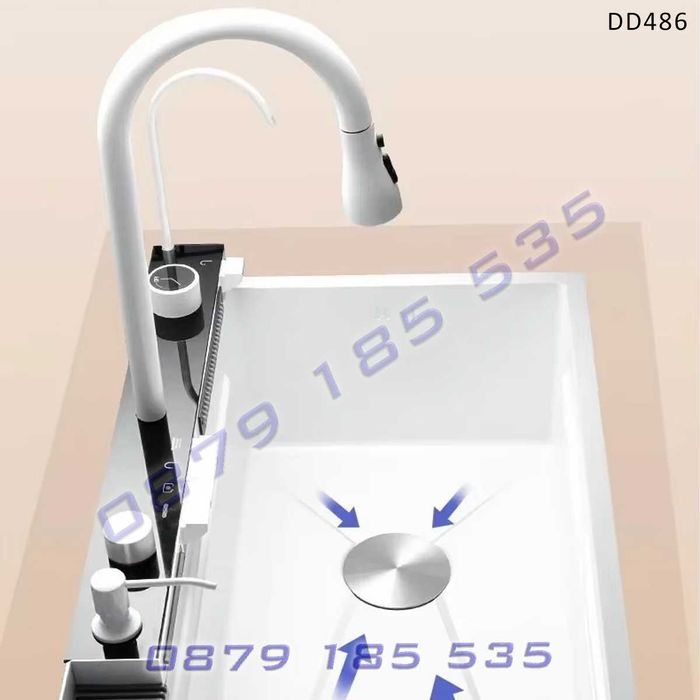 Луксо мултифункционална кухненска мивка водопад дисплей чешма модерна