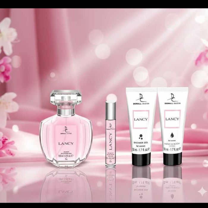 Set cadou femei Dorall Collection, parfum, gel de dus,crema, 27x20x5cm