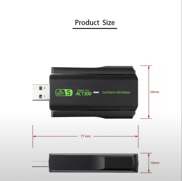 Wireless WiFi signal receiving transmitter driver free 1300Mbps