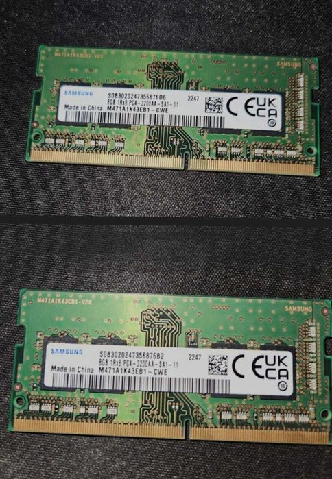 2x Memorie RAM laptop 8GB DDR4 3200MHz