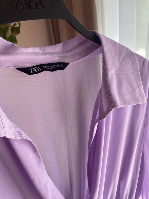 Рокля Zara в лавандулов цвят тип солей