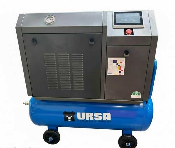 Винтов компресор 7,5kW, бутилка 150L, дебит 1100L / 10BAR