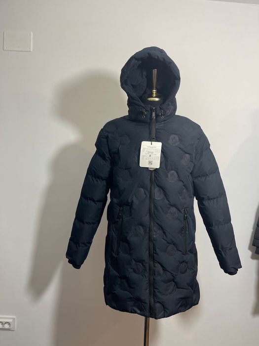 Geaca barbati lunga,albastru si negru