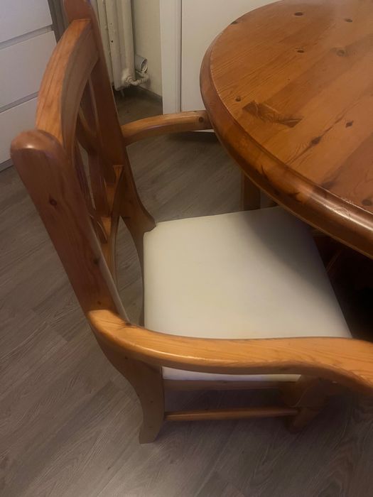 Masa extensibila lemn masiv 6 persoane 160/100