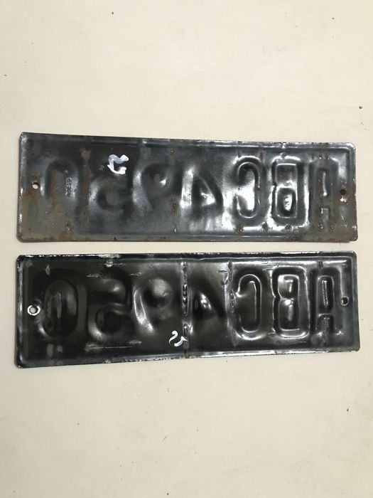 Емайлирани регистрационни табели-чифт