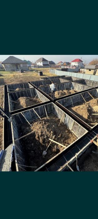 Заливка  фундамент