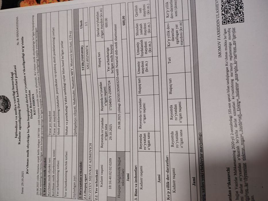 Участка сотилади