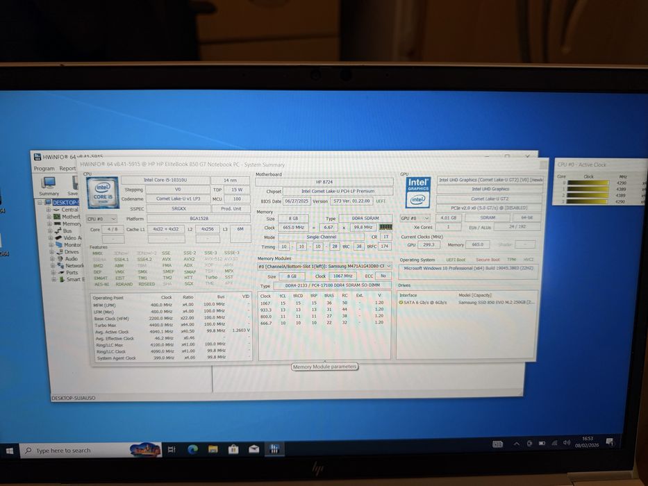 Vand Laptop HP Elitebook 850 G7 model cu touchscreen