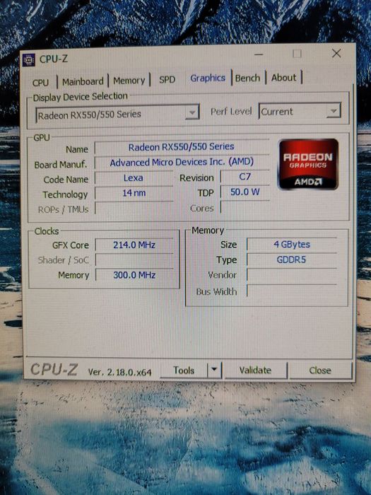 Placa Video VGA PowerColor ATI RADEON RX550,4Gb GDDR5,128 Bit,impecabi