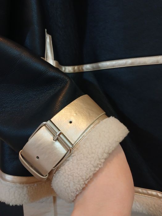 Стильная Трендовая авиатор дубленка. Aviator dublenka