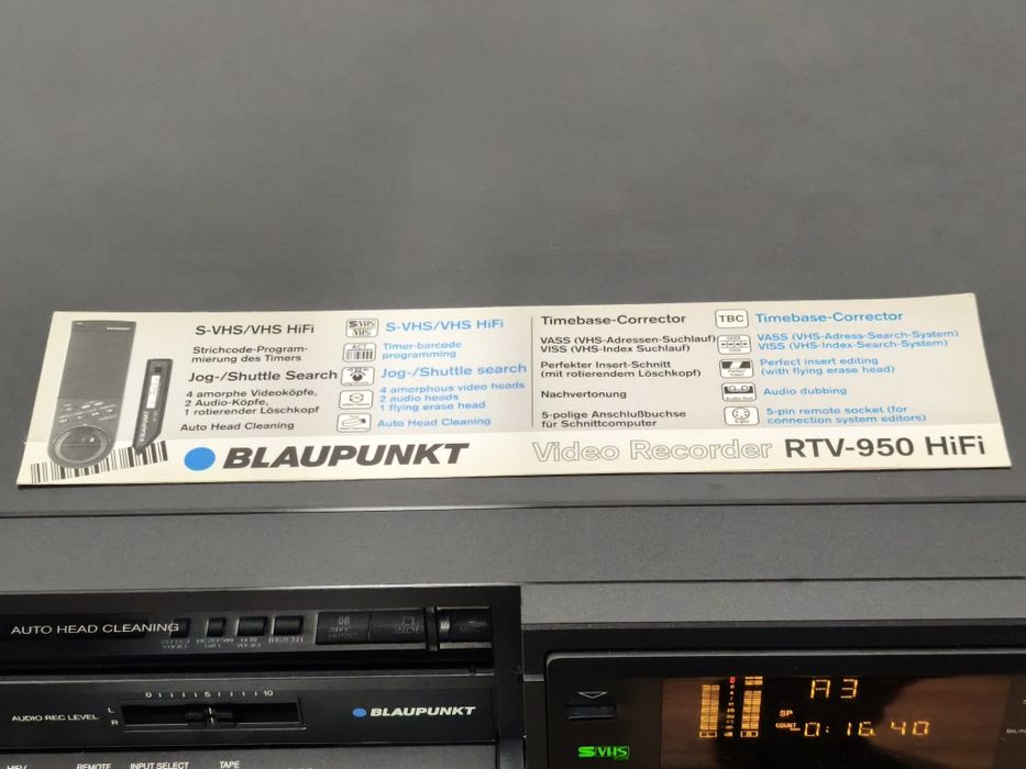 Videorecorder Blaupunkt RTV-950 ca NOU.